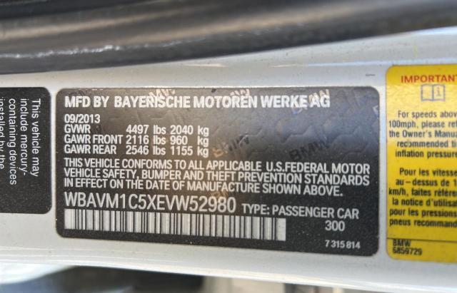 WBAVM1C5XEVW52980 BMW X1 Sdrive28i