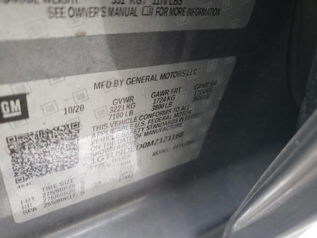 1GTU9DED0MZ121168 GMC Sierra K1500 Slt