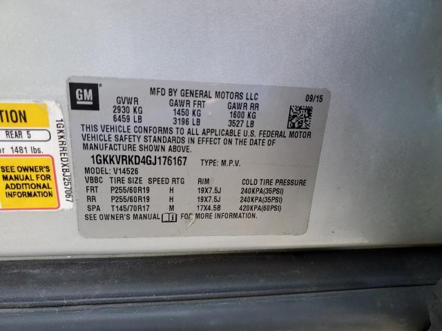 1GKKVRKD4GJ176167 GMC Acadia Slt-1