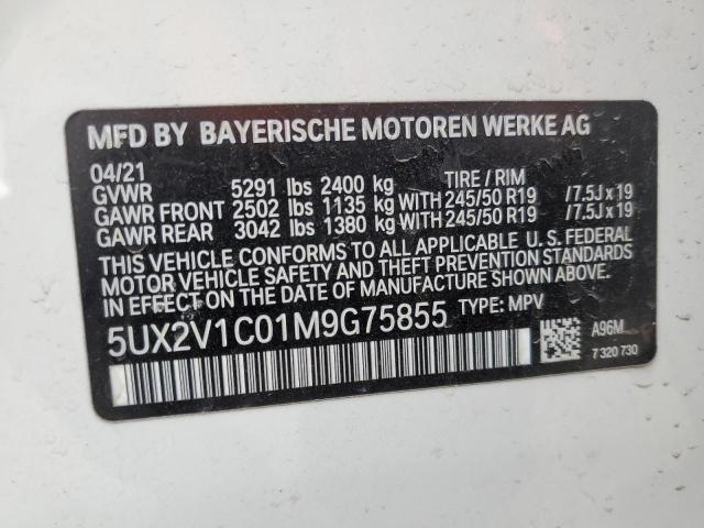 5UX2V1C01M9G75855 BMW X4 Xdrive30i