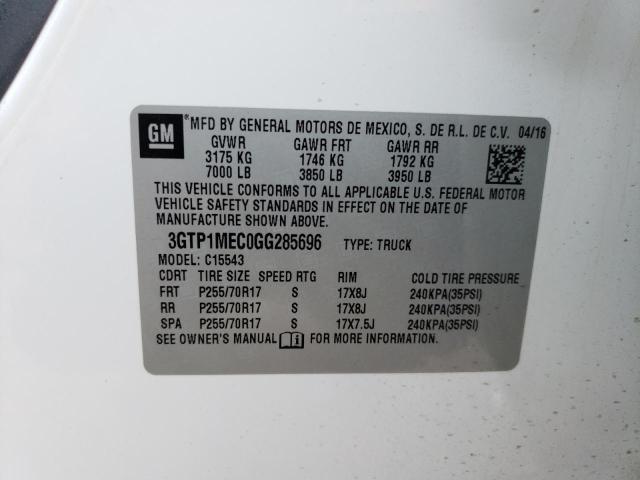 3GTP1MEC0GG285696 GMC Sierra C1500 Sle