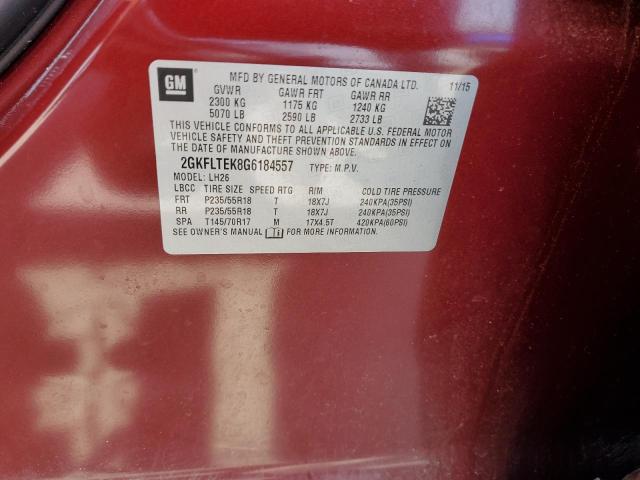 2GKFLTEK8G6184557 GMC Terrain Sle