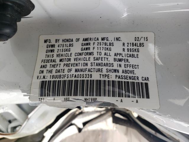 19UUB3F51FA005339 Acura TLX TECH