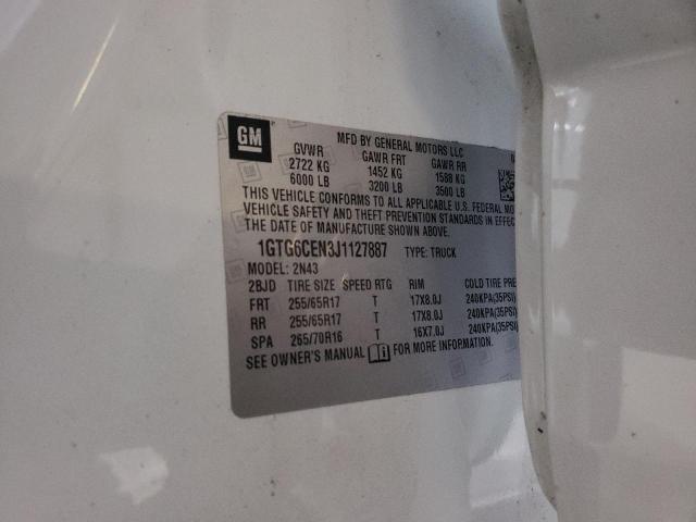 1GTG6CEN3J1127887 GMC CANYON SLE