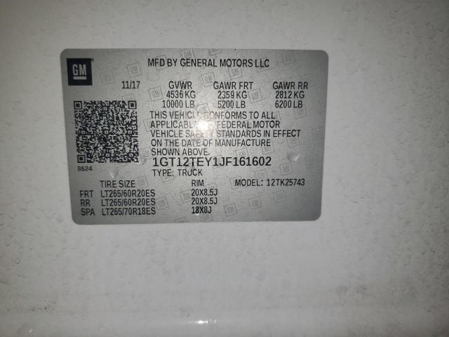 1GT12TEY1JF161602 GMC Sierra K2500 Slt
