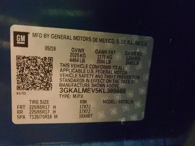 3GKALMEV5KL389669 GMC Terrain Sle