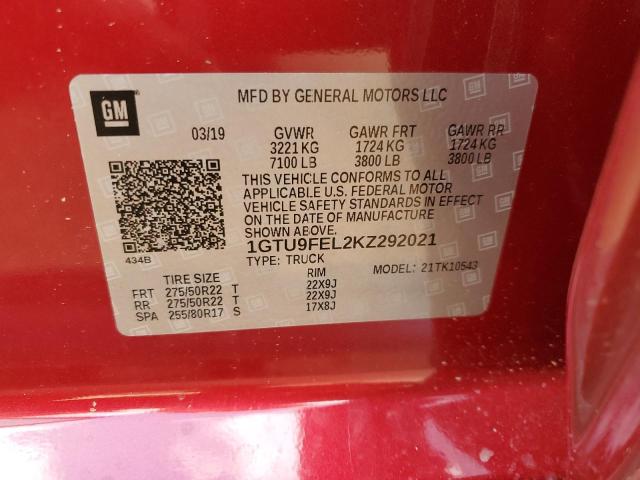 1GTU9FEL2KZ292021 GMC Sierra K1500 Denali