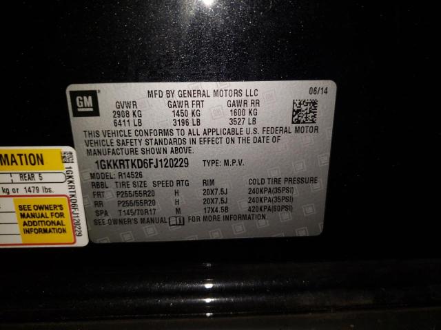 1GKKRTKD6FJ120229 GMC Acadia Denali