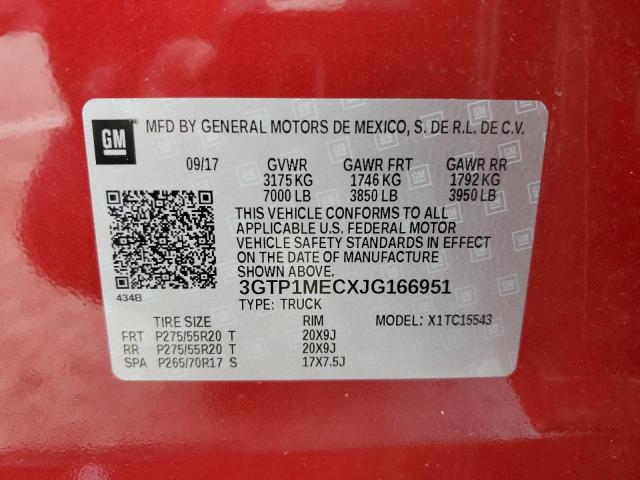 3GTP1MECXJG166951 GMC Sierra C1500 Sle