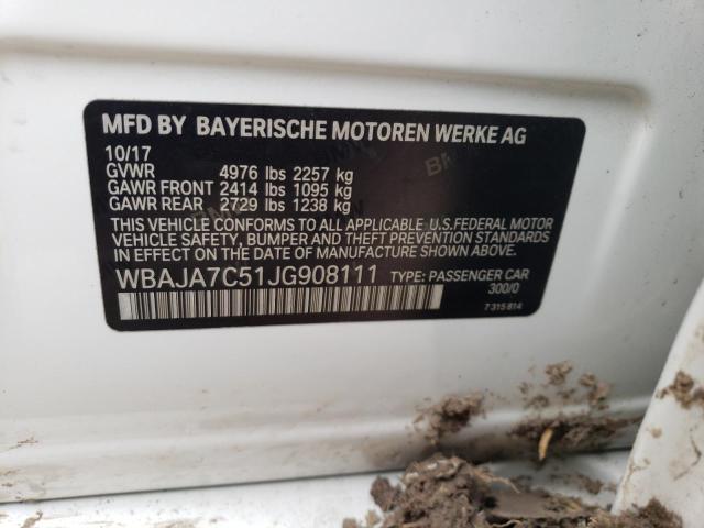WBAJA7C51JG908111 BMW 530 XI