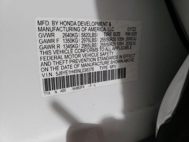 5J8YE1H45NL038378 Acura Mdx Technology