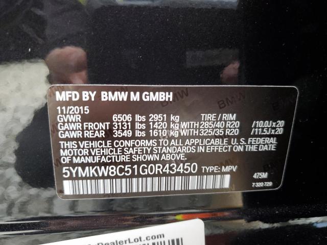 5YMKW8C51G0R43450 BMW X6 M