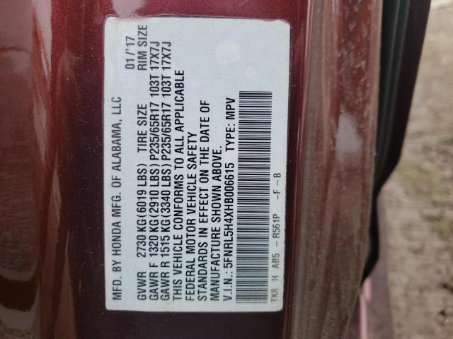 5FNRL5H4XHB006615 Honda ODYSSEY EX