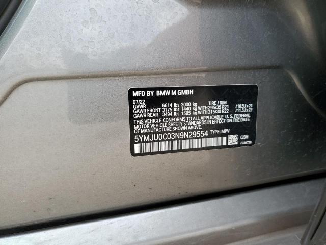 5YMJU0C03N9N29554 BMW X5 M