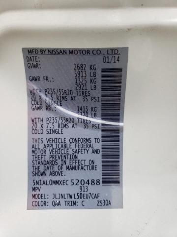 5N1AL0MMXEC520488 Infiniti QX60