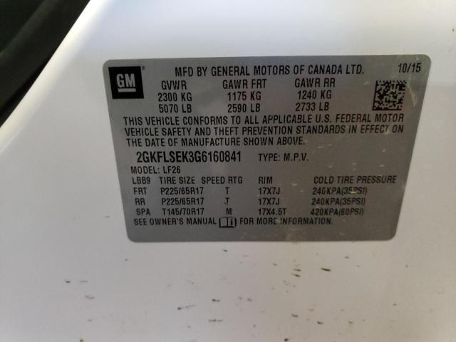 2GKFLSEK3G6160841 GMC Terrain Sle