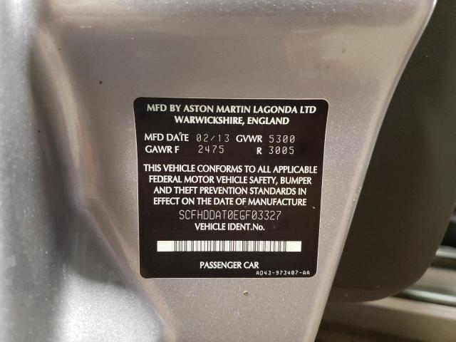SCFHDDAT0EGF03327 Aston Martin Rapide