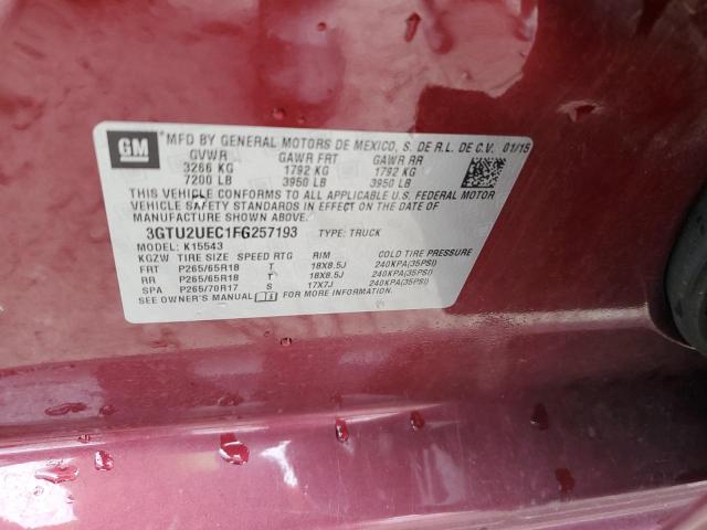 3GTU2UEC1FG257193 GMC Sierra K1500 Sle
