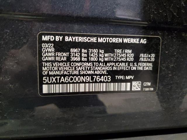 5UXTA6C00N9L76403 BMW X5 Xdrive45e