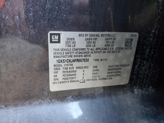 1GKS1CKJ4FR667630 GMC YUKON DENALI