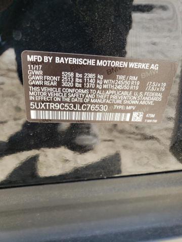 5UXTR9C53JLC76530 BMW X3 Xdrive30i