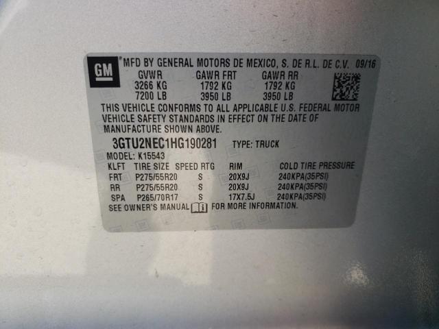 3GTU2NEC1HG190281 GMC Sierra K1500 Slt