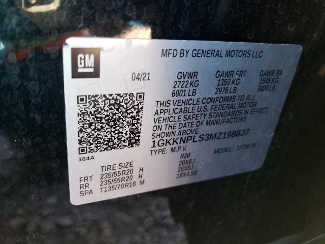 1GKKNPLS3MZ198837 GMC Acadia Denali