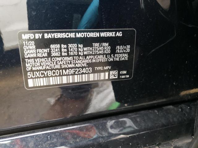 5UXCY8C01M9F23403 BMW X6 M50i