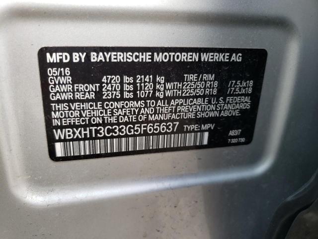 WBXHT3C33G5F65637 BMW X1 Xdrive28i