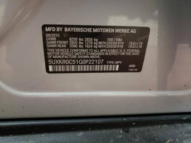5UXKR0C51G0P22107 BMW X5 Xdrive35i