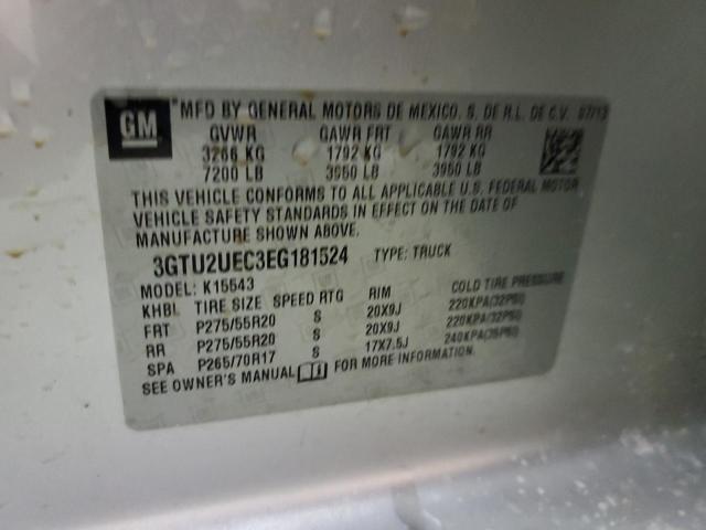 3GTU2UEC3EG181524 GMC Sierra K1500 Sle
