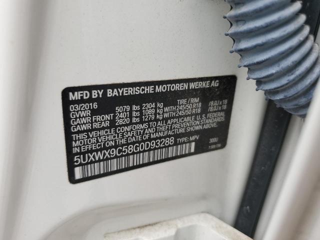 5UXWX9C58G0D93288 BMW X3 Xdrive28i
