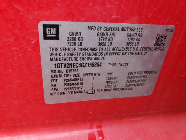 1GTV2NEC4GZ158864 GMC Sierra K1500 Slt