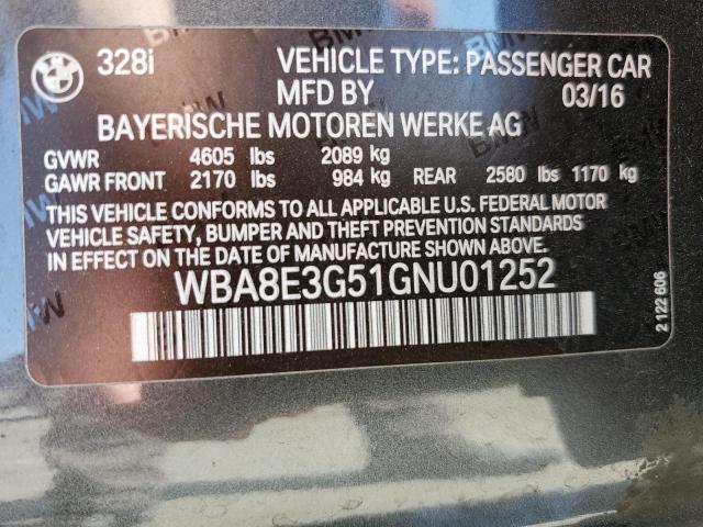WBA8E3G51GNU01252 BMW 328 Xi Sulev