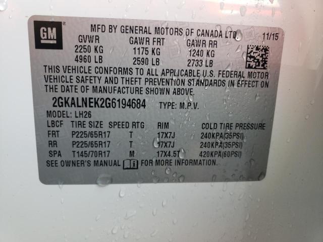 2GKALNEK2G6194684 GMC Terrain Sle