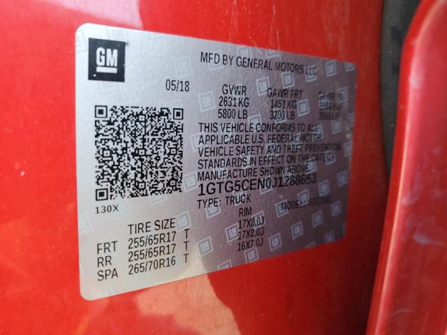 1GTG5CEN0J1288653 GMC CANYON SLE