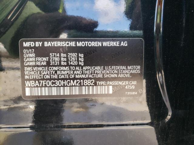 WBA7F0C30HGM21882 BMW 750 I