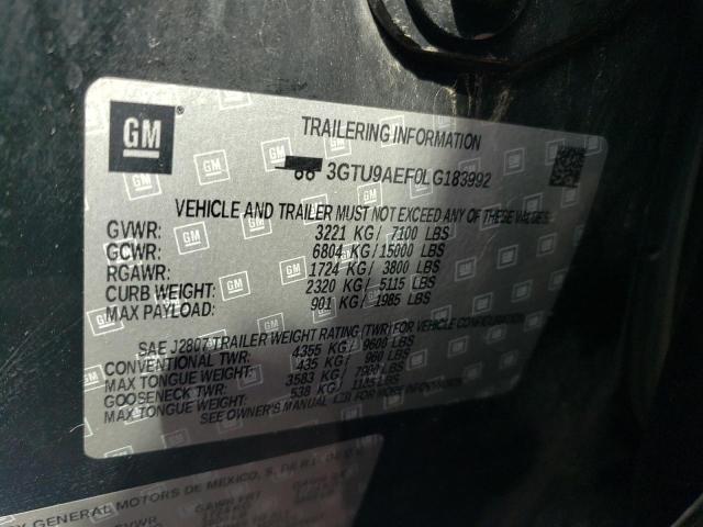 3GTU9AEF0LG183992 GMC Sierra K1500