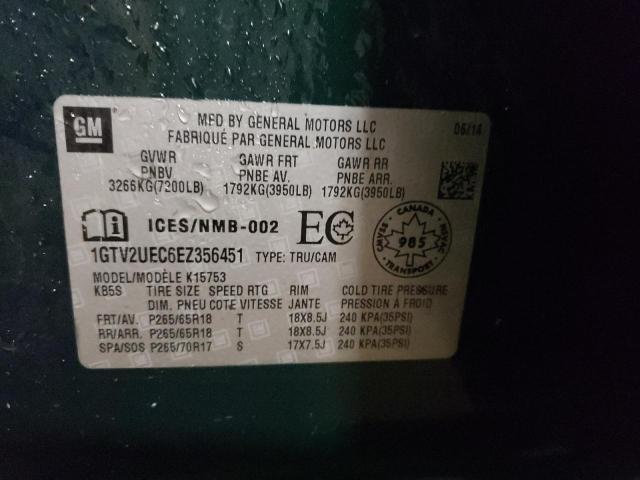1GTV2UEC6EZ356451 GMC Sierra K1500 Sle