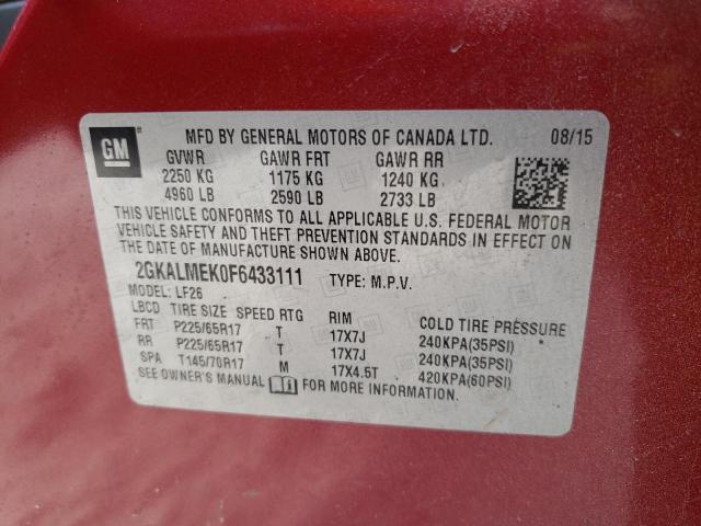2GKALMEK0F6433111 GMC Terrain Sle