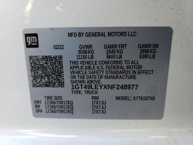 1GT49LEYXNF248977 GMC Sierra K2500 Heavy Duty