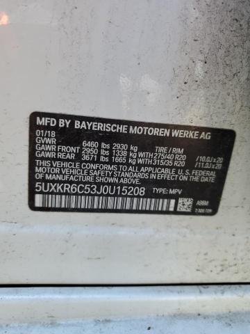 5UXKR6C53J0U15208 BMW X5 Xdrive50i