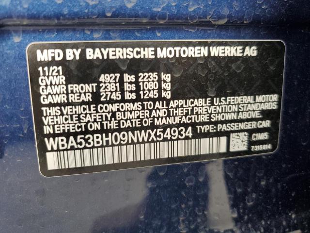 WBA53BH09NWX54934 BMW 530 I