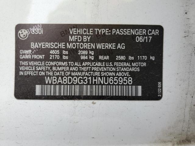 WBA8D9G31HNU65958 BMW 330 XI