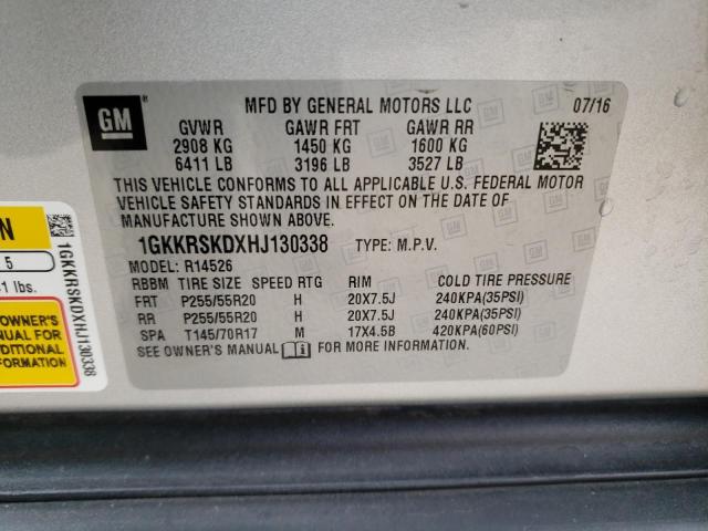 1GKKRSKDXHJ130338 GMC Acadia Limited Slt-2