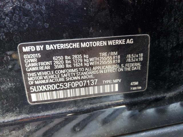 5UXKR0C53F0P07137 BMW X5 Xdrive35i