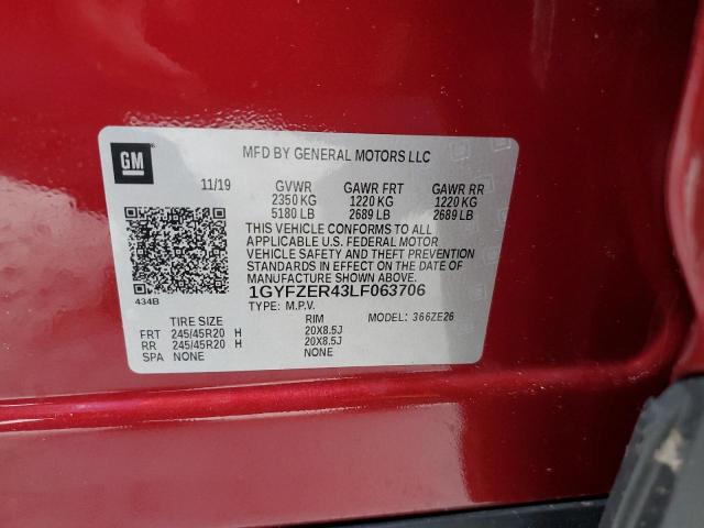 1GYFZER43LF063706 Cadillac XT4 SPORT