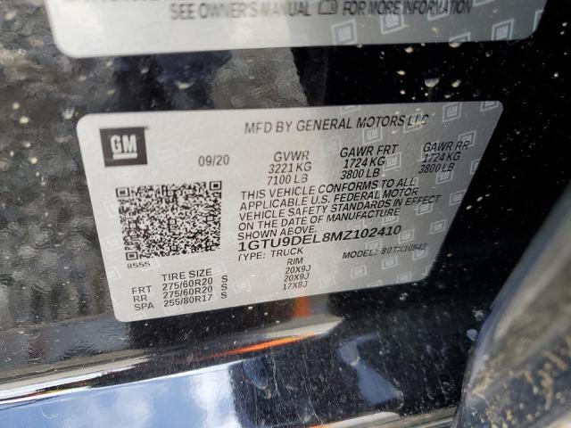 1GTU9DEL8MZ102410 GMC Sierra K1500 Slt