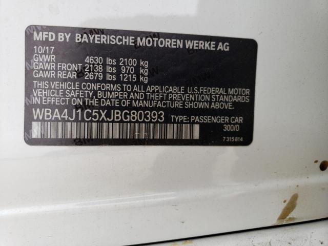 WBA4J1C5XJBG80393 BMW 430i Gran Coupe