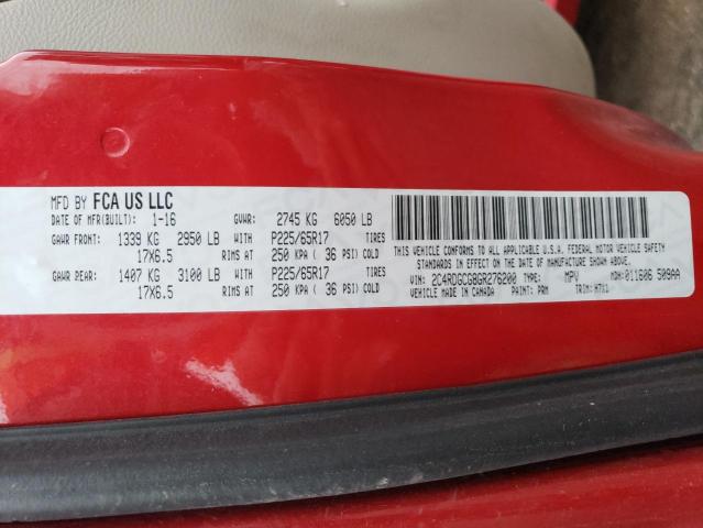 2C4RDGCG8GR276200 Dodge Grand Caravan Sxt